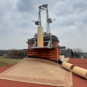 System kominowy przygotowany do renowacji przewodu spalinowego