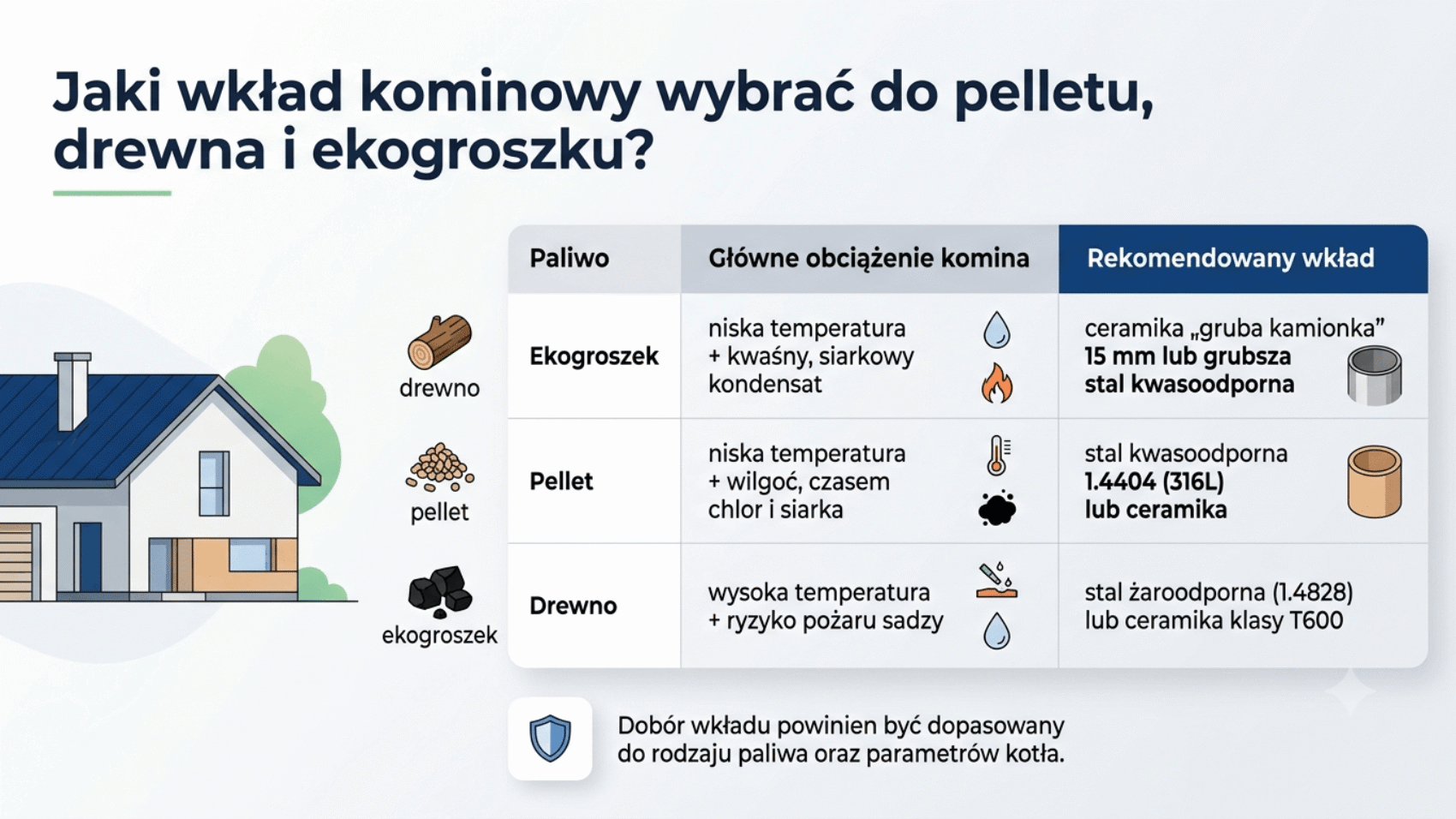 Jaki wkład kominowy wybrać do pelletu, drewna i ekogroszku?