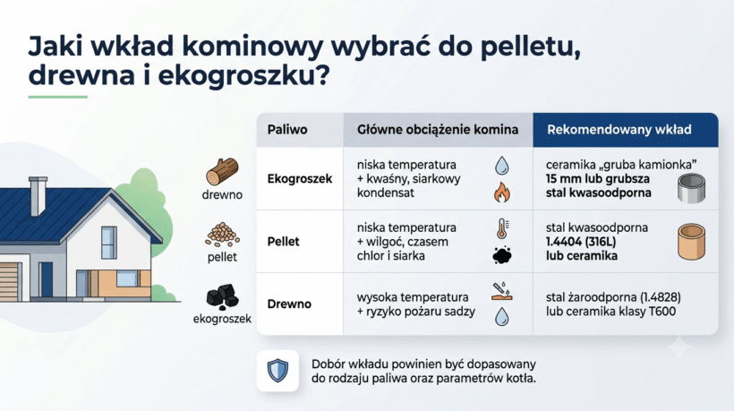 Jaki wkład kominowy wybrać do pelletu, drewna i ekogroszku?