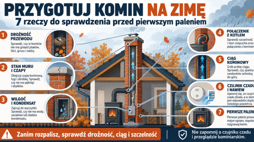 Jak przygotować komin na zimę